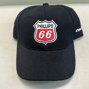 Nissi Men's American Flag Phillips 66 Lar New Construction Dad Hat Black‎
